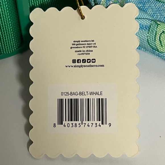 Simply Southern Collection Whale Belt Bag Fanny Pack The Belt Bag Sea Turtle New - Picture 5 of 7